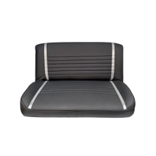 Load image into Gallery viewer, Front &amp; Rear Seat Black With Gray Stripes for Jeep CJ5 CJ7 CJ8 &amp; Wrangler YJ 1972-1995
