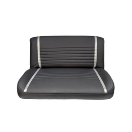 Front & Rear Seat Black With Gray Stripes for Jeep CJ5 CJ7 CJ8 & Wrangler YJ 1972-1995